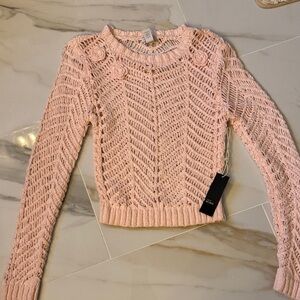 Elegant Pink Knit Sweater